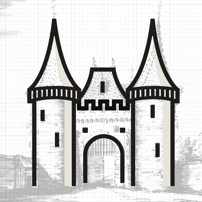 image lutteke gate with line drawing