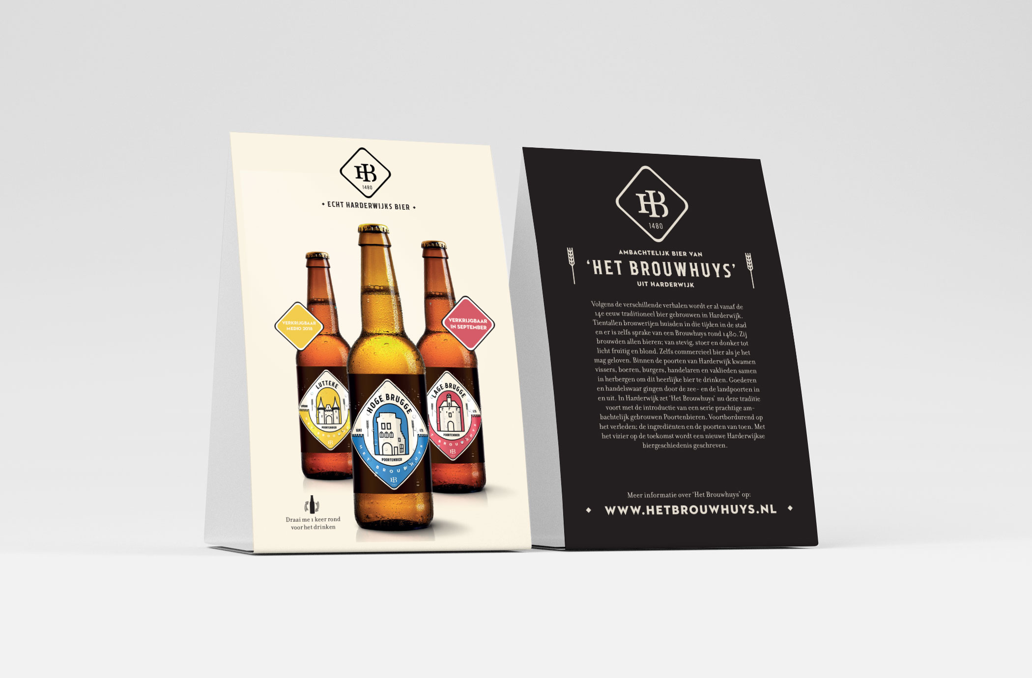 mockup table tent poortenbier by Het Brouwhuys from Harderwijk