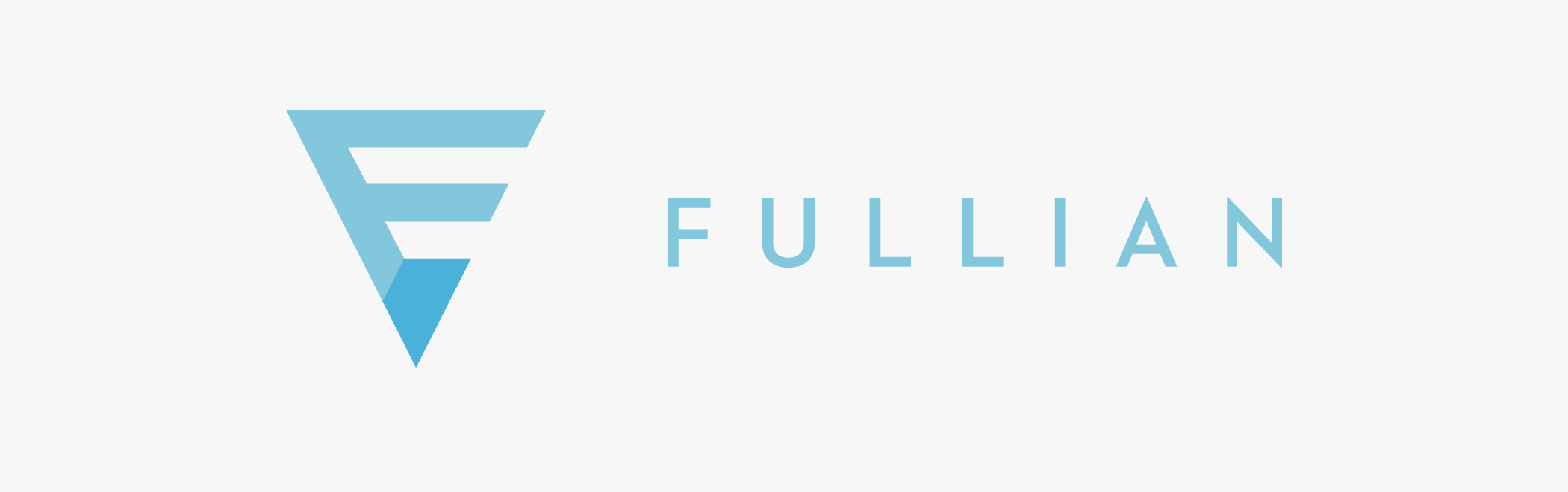 image of blue Fullian logo with lightgrey background